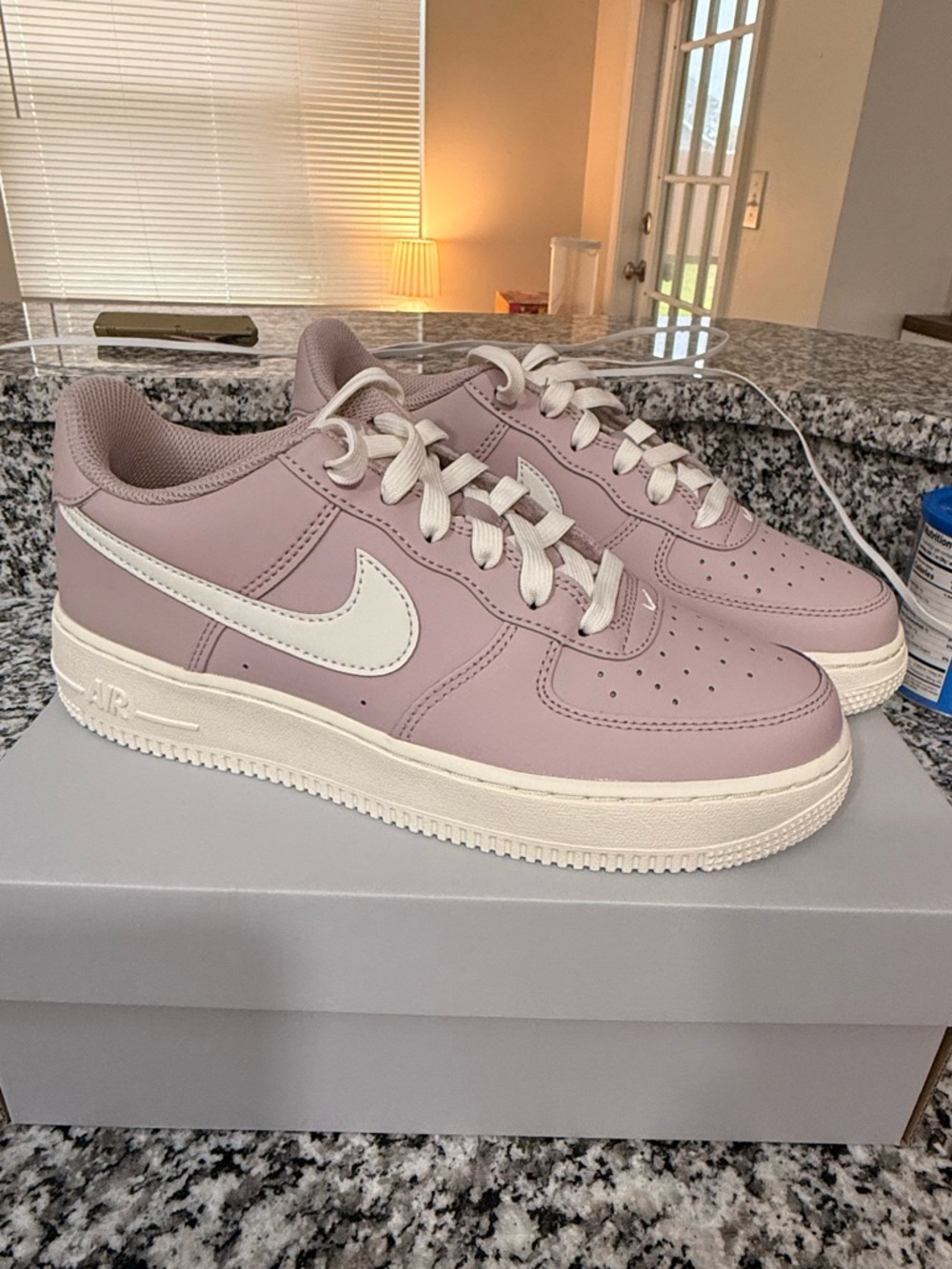 Nike Air Force 1 Low — Mauve Upper with Off-White Soles